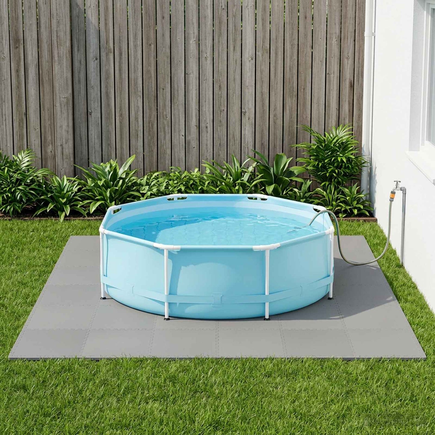 Tappetino per piscina 6 pcs Grigio 2,16 m² Schiuma EVA | homemem39