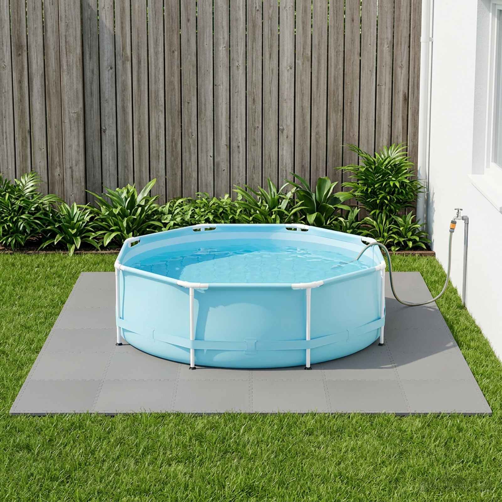 Tappetino per piscina 6 pcs Grigio 2,16 m² Schiuma EVA | homemem39