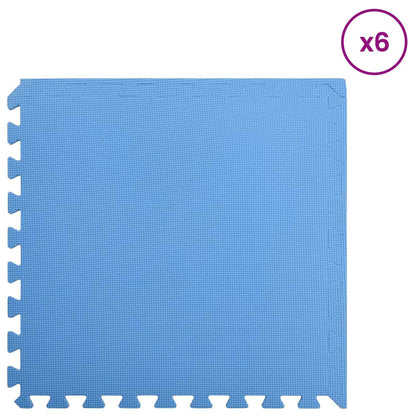 Tappetino per piscina 6 pcs Blu 2,16 ㎡ Schiuma EVA