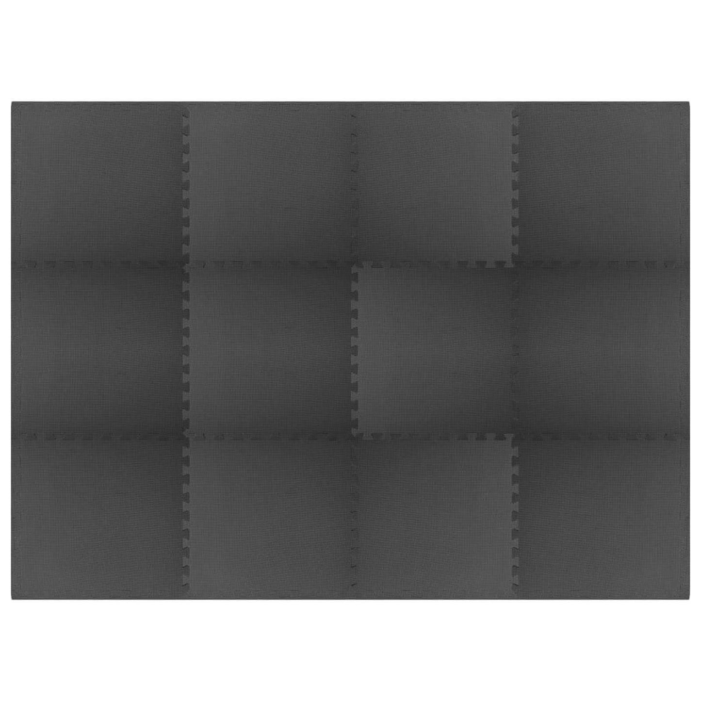 Tappetino per piscina 12 pcs Nero 4,32 ㎡ Schiuma EVA | homemem39