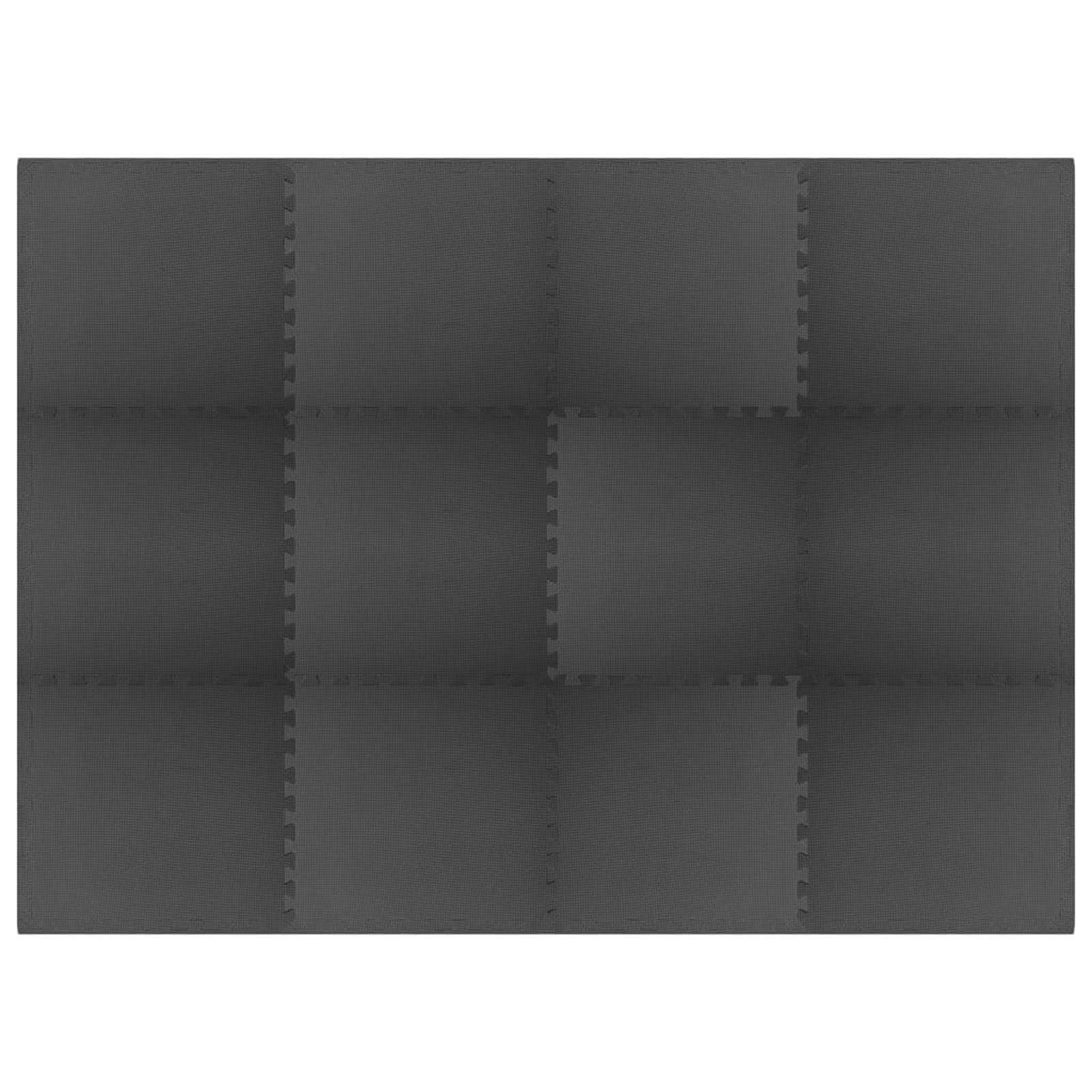 Tappetino per piscina 12 pcs Nero 4,32 ㎡ Schiuma EVA | homemem39