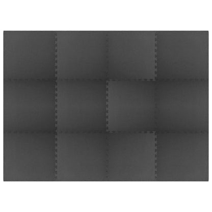 Tappetino per piscina 12 pcs Nero 4,32 ㎡ Schiuma EVA | homemem39