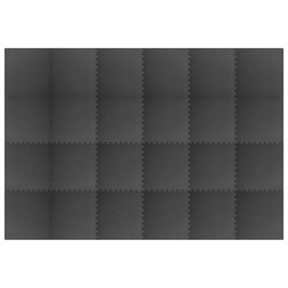 Tappetino per piscina 24 pcs Nero 8,64 ㎡ Schiuma EVA | homemem39