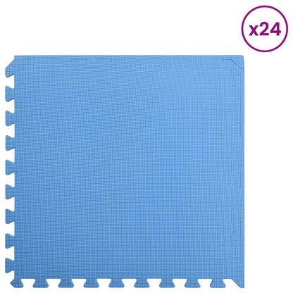 Tappetino per piscina 24 pcs Blu 8,64 ㎡ Schiuma EVA | homemem39
