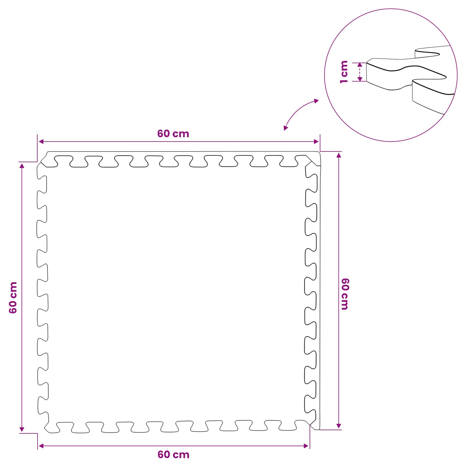 Tappetino per piscina 40 pcs legno 14,4 m² Schiuma EVA | homemem39