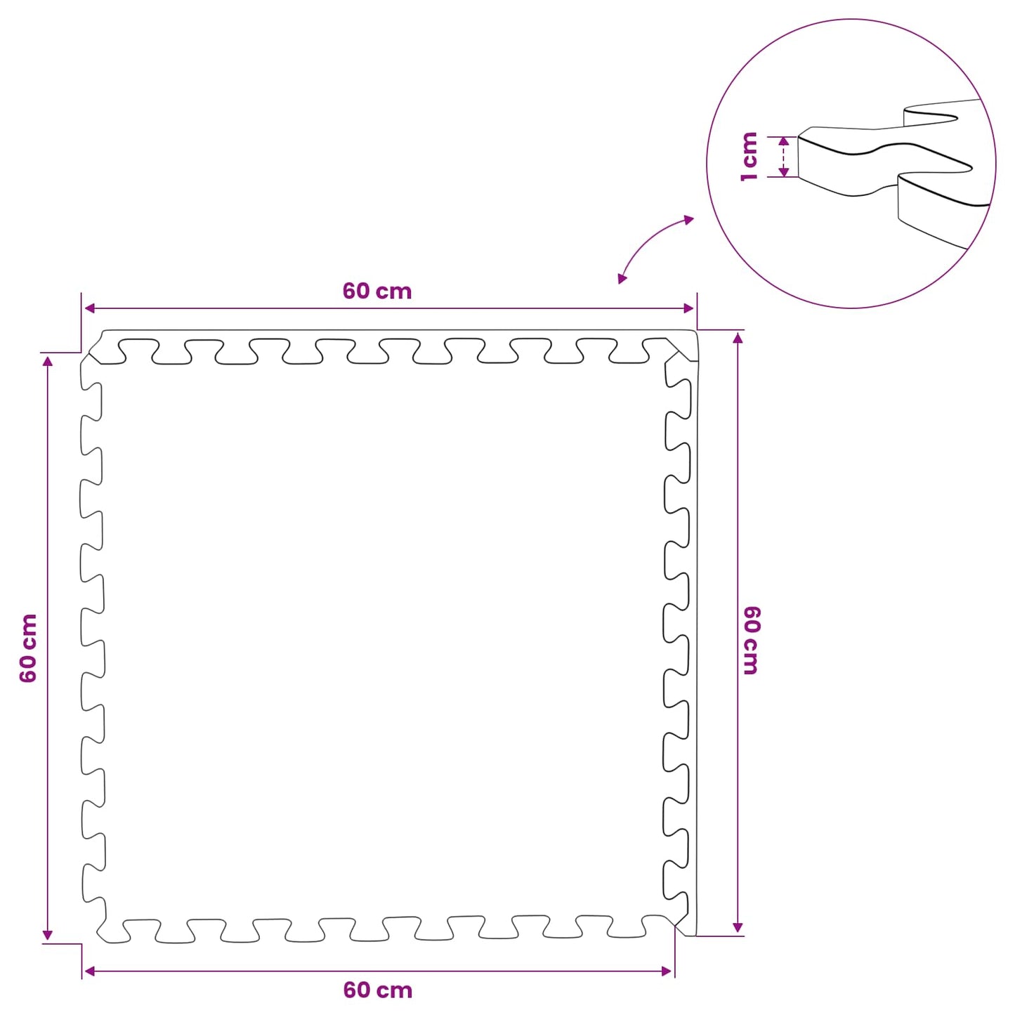 Tappetino per piscina 50 pcs legno 18 m² Schiuma EVA | homemem39