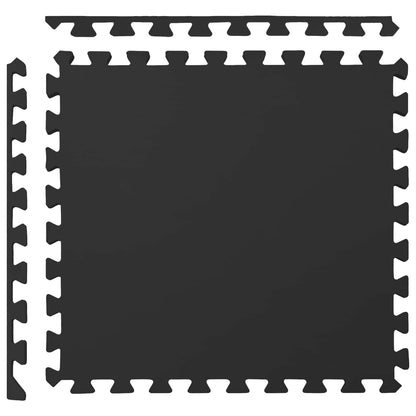 Tappetino per piscina 40 pcs Nero 14,4 m² Schiuma EVA | homemem39