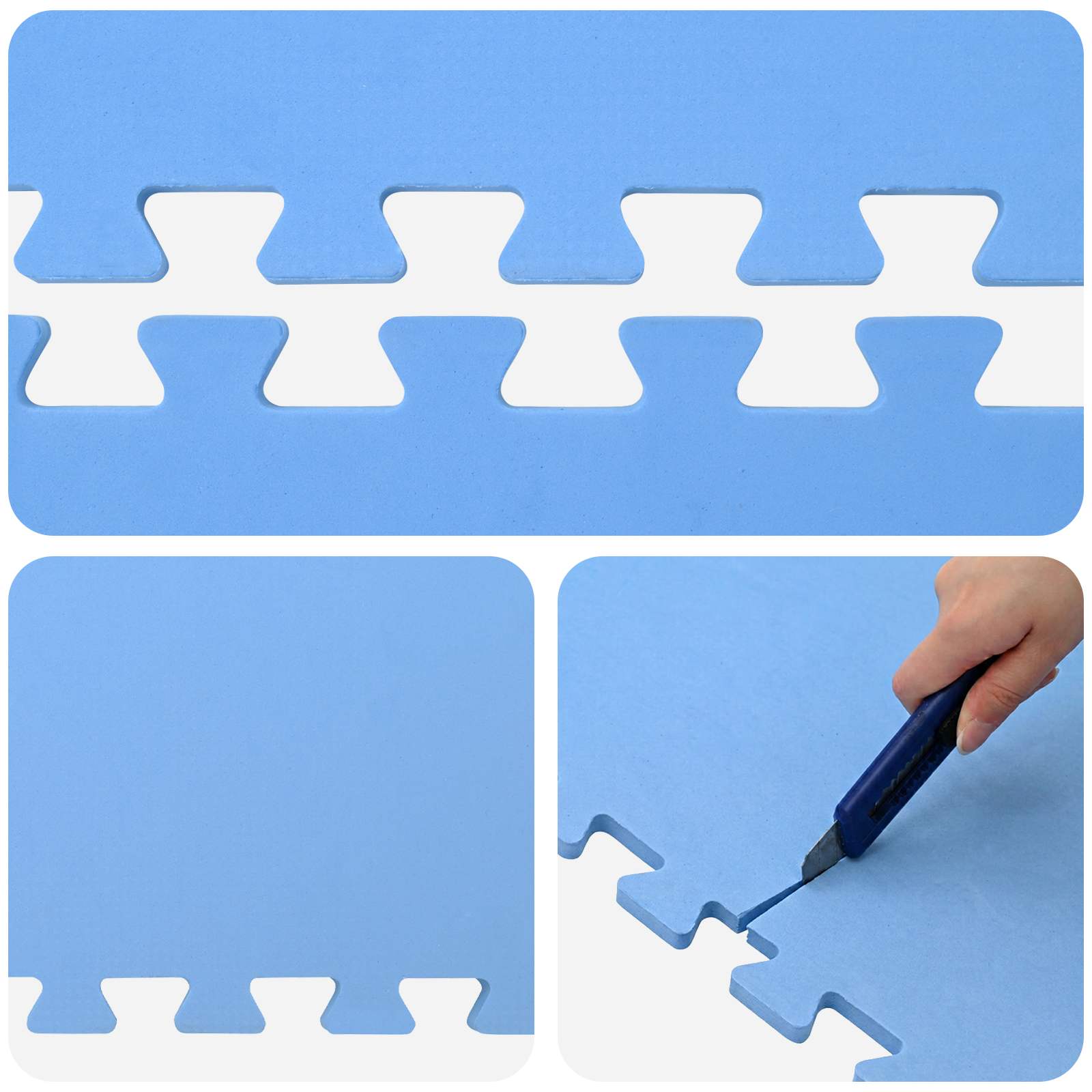 Tappetino per piscina 40 pcs Blu 14,4 m² Schiuma EVA | homemem39