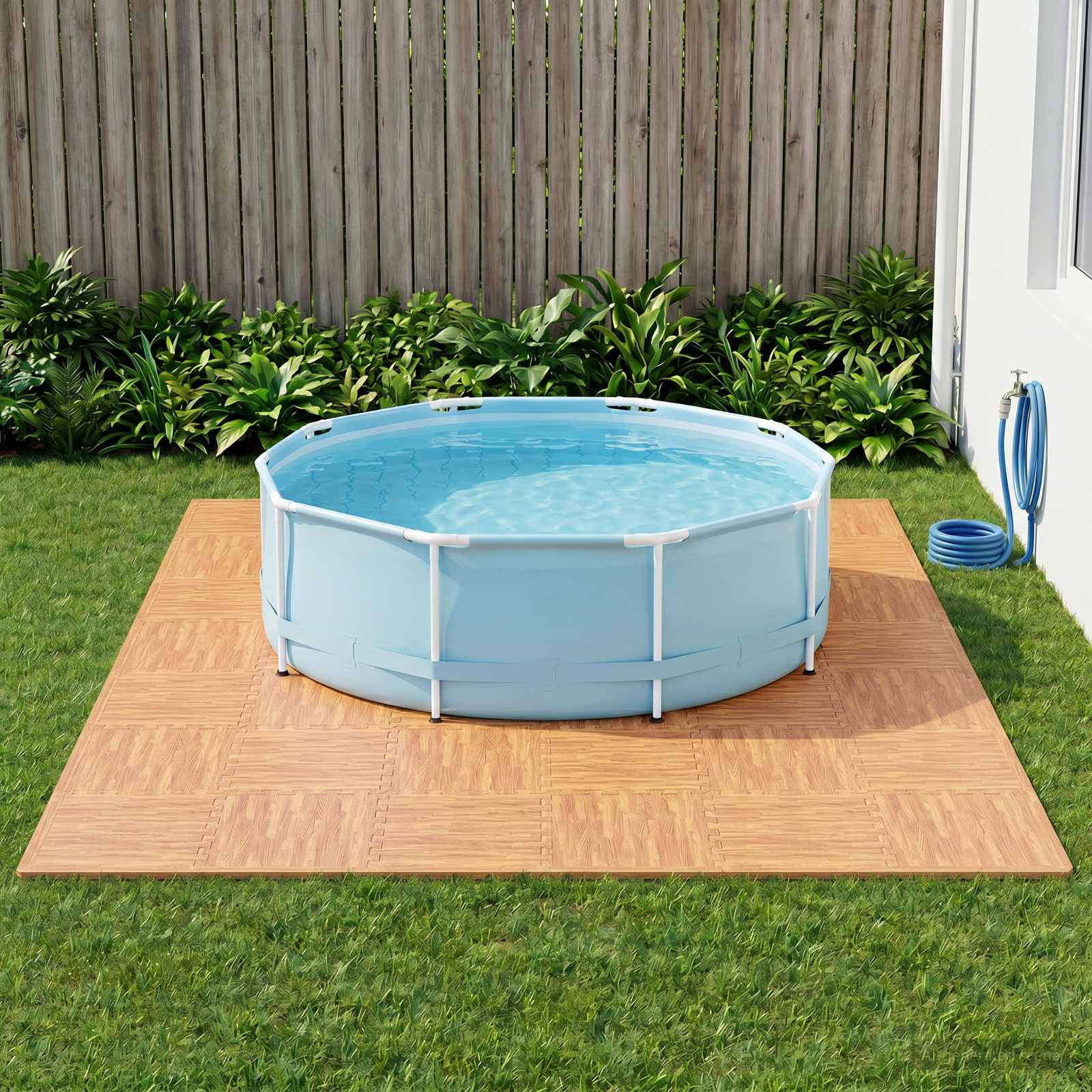 Tappetino per piscina 12 pcs legno 4,32 m² Schiuma EVA | homemem39