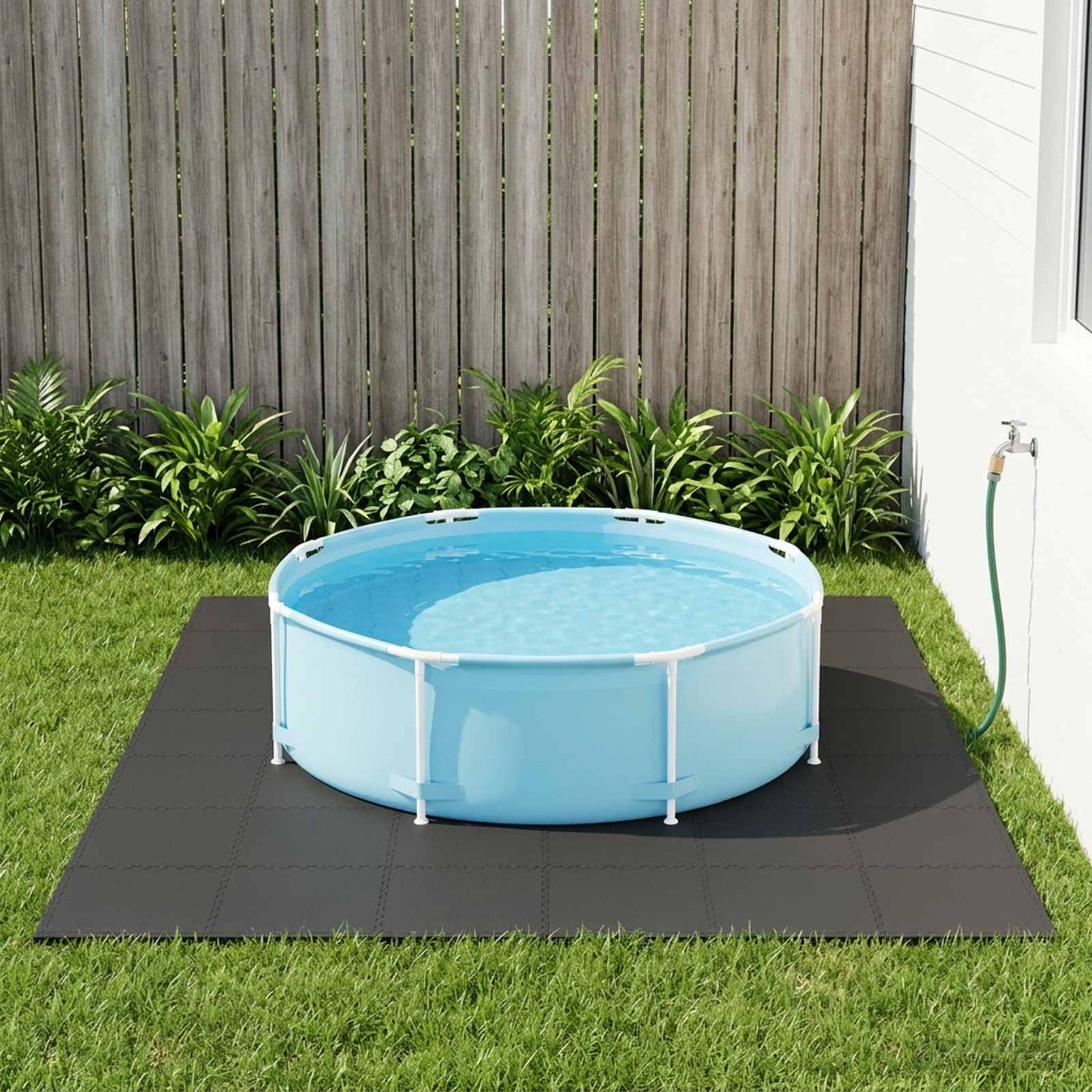 Tappetino per piscina 24 pcs Nero 8,64 m² Schiuma EVA | homemem39