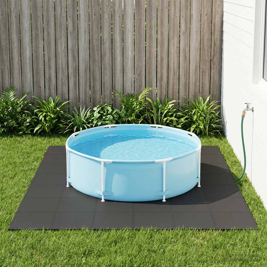 Tappetino per piscina 24 pcs Nero 8,64 m² Schiuma EVA | homemem39