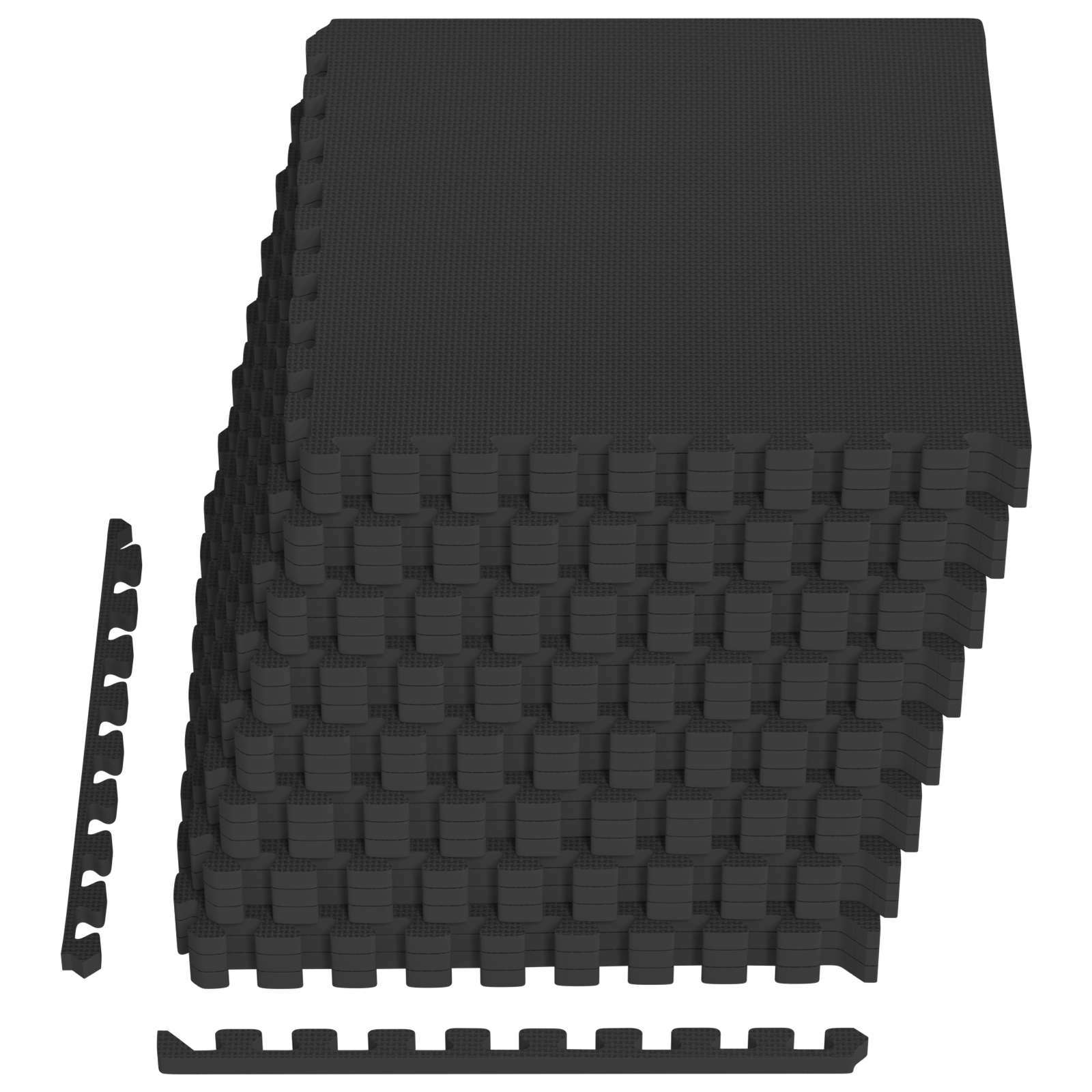 Tappetino per piscina 24 pcs Nero 8,64 m² Schiuma EVA | homemem39