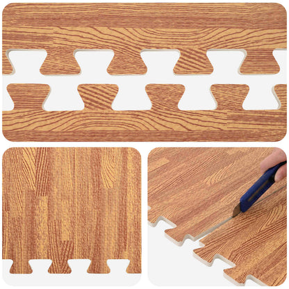 Tappetino per piscina 24 pcs legno 8,64 m² Schiuma EVA | homemem39