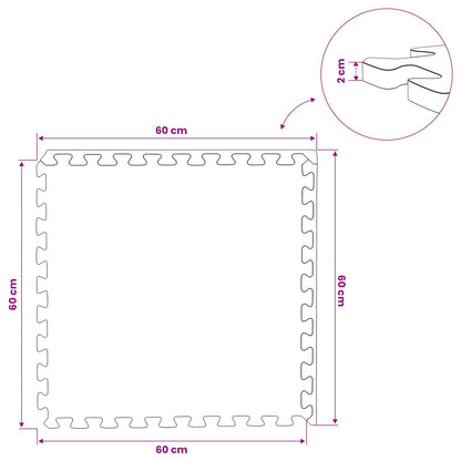 Tappetino per piscina 24 pcs legno 8,64 m² Schiuma EVA | homemem39