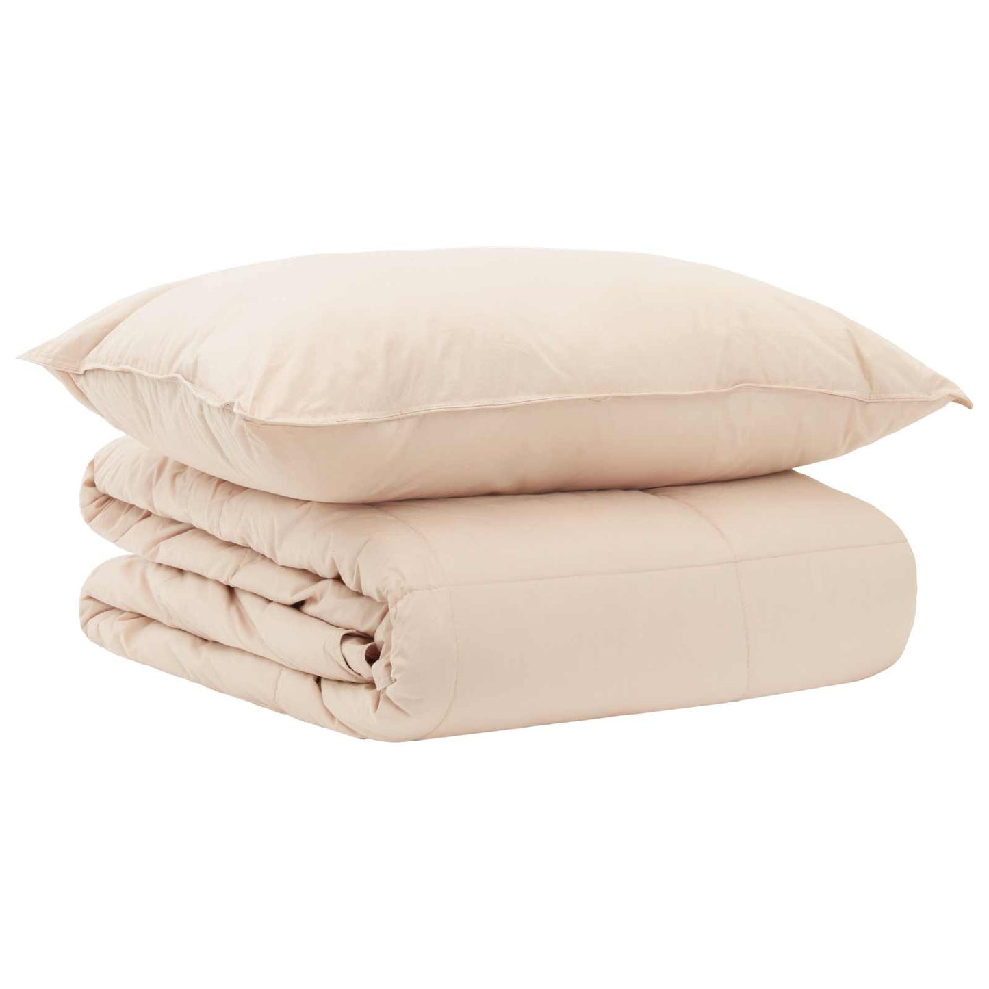 Set di Piumoni 2 pz 155 x 200 cm Tutte le stagioni Beige | homemem39