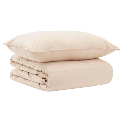 Set di Piumoni 2 pz 155 x 200 cm Inverno 350 gsm Beige | homemem39