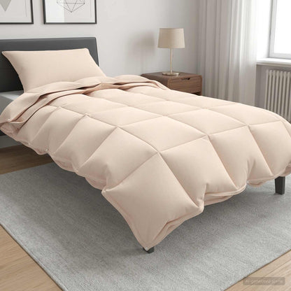Set di Piumoni Beige 155 x 200 cm Cotone, Kapok, Poliestere