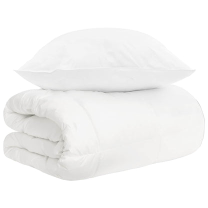 Set di Piumoni 2 pz Bianco Fibra di bambù
