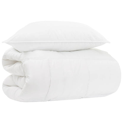 Set di Piumoni 2 pz 155 x 200 cm Tutte le stagioni Bambù Bianco