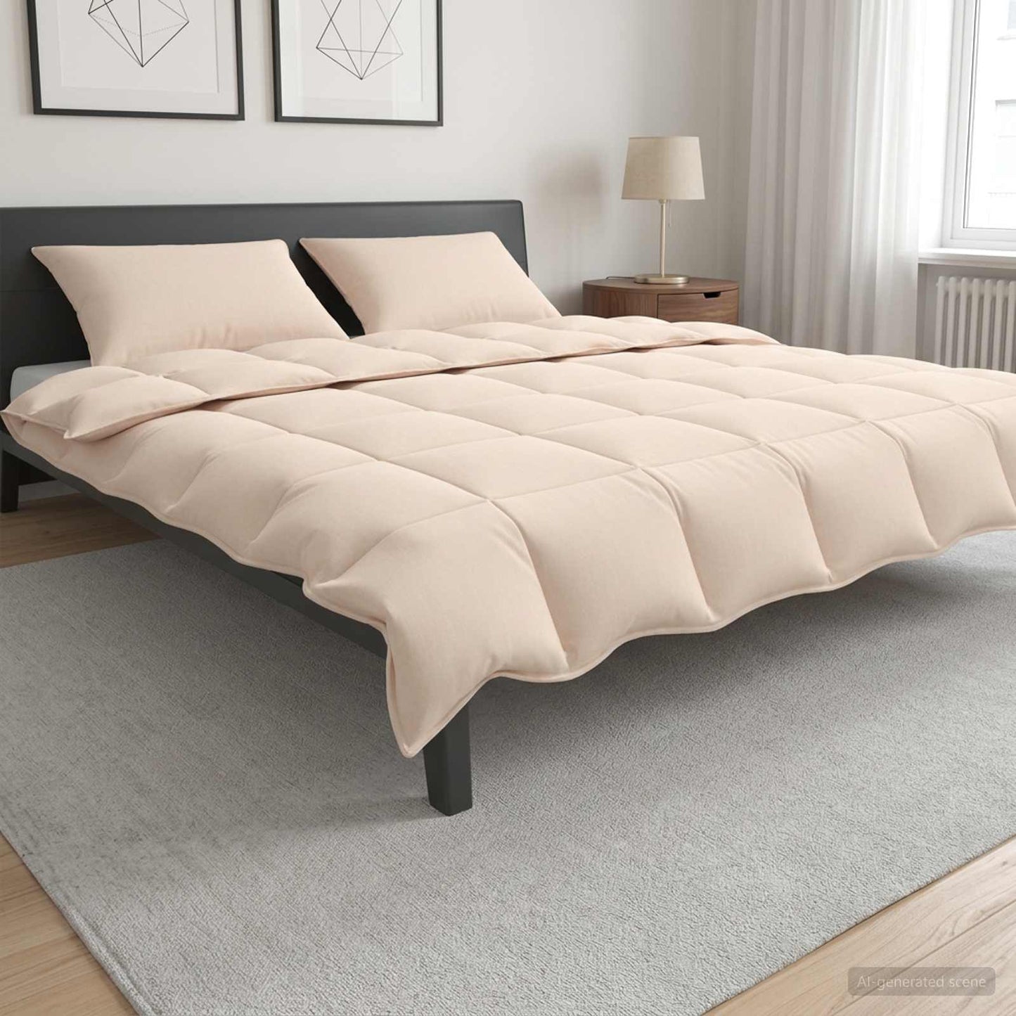 Set di Piumoni 2 pz 240 x 220 cm Tutte le stagioni Beige