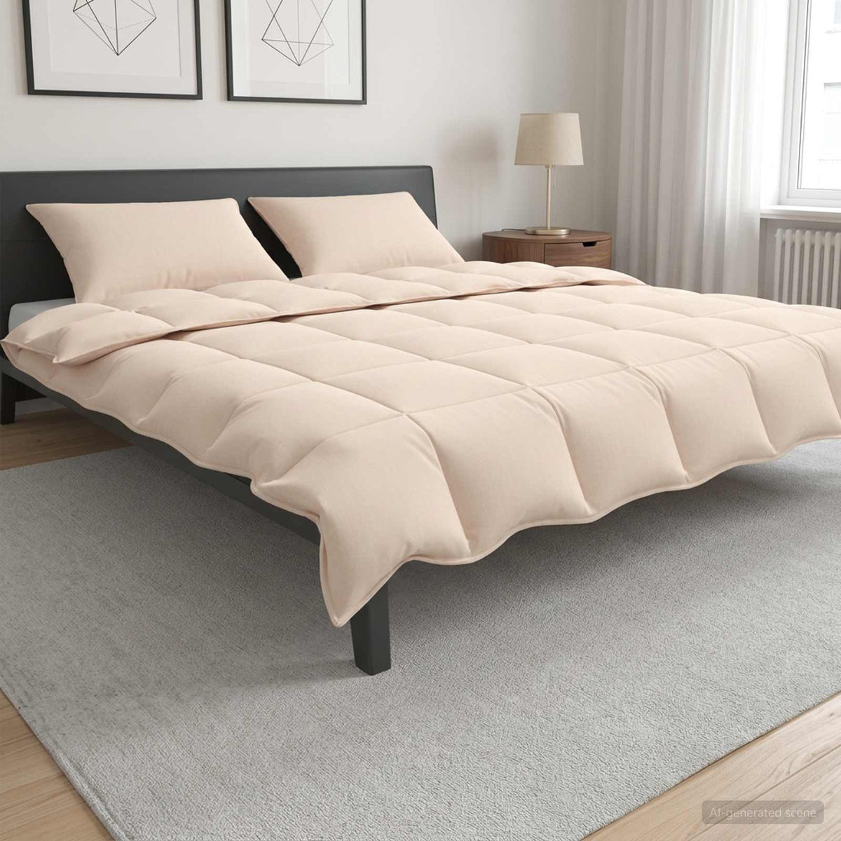 Set di Piumoni 2 pz 200 x 220 cm Tutte le stagioni Beige