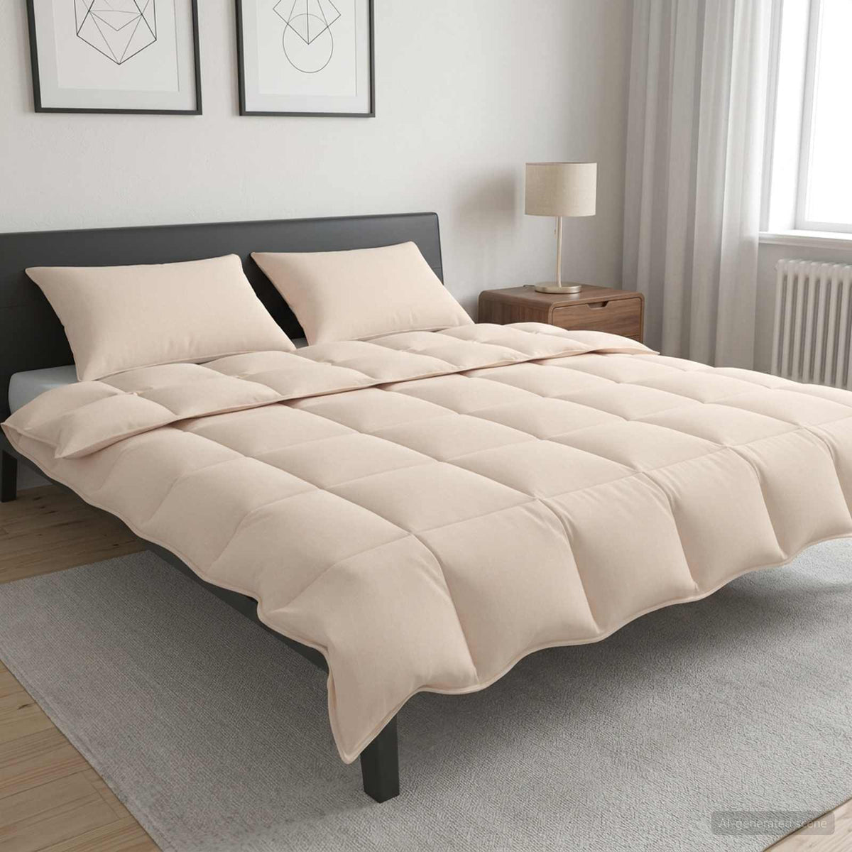 Set di Piumoni 2 pz 240 x 220 cm 250 gsm Kapok Naturale Beige