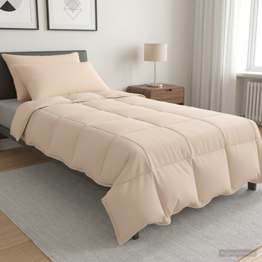 Set di Piumoni 2 pz 140 x 220 cm 250 gsm Kapok Naturale Beige