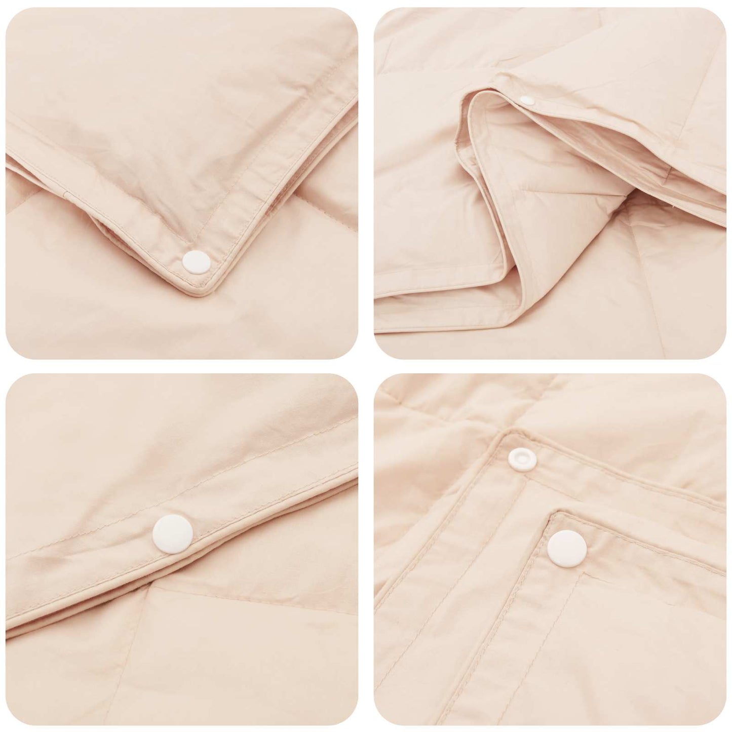 Set di Piumoni 2 pz 200 x 200 cm Kapok e Poliestere Beige | homemem39