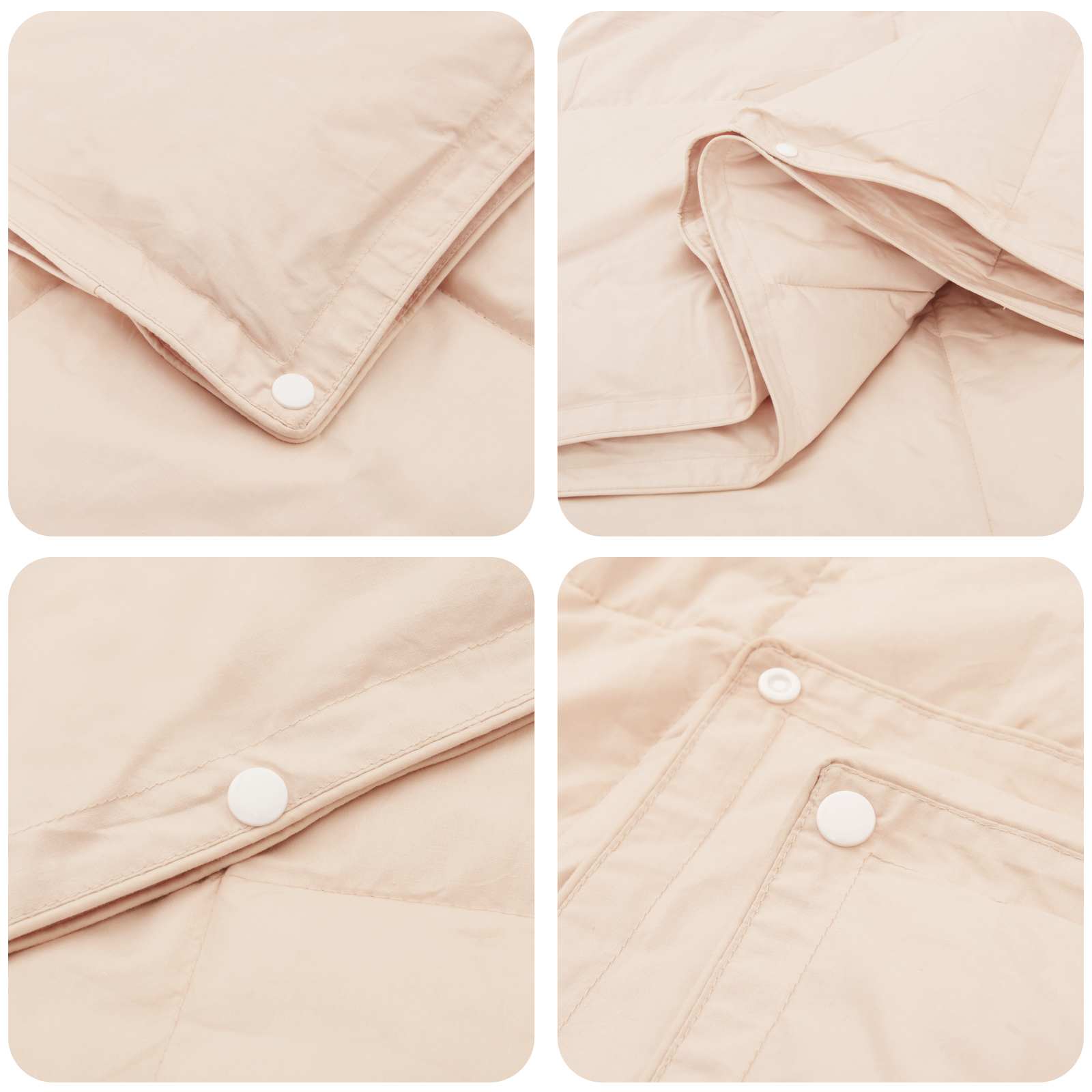 Set di Piumoni 2 pz 140 x 220 cm Kapok e Poliestere Beige | homemem39