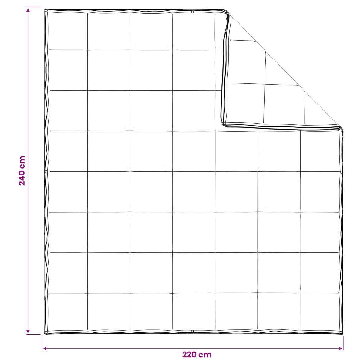 Set di Piumoni 2 pz 240 x 220 cm Kapok e Poliestere Beige