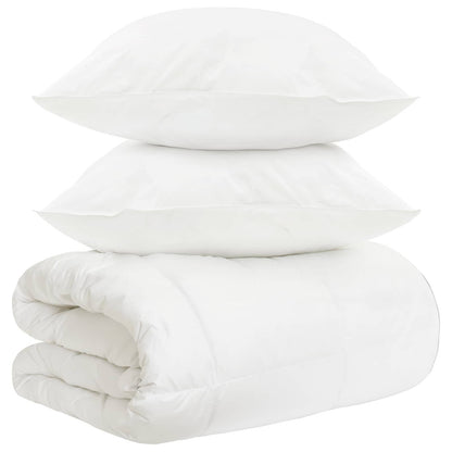 Set di Piumoni 3 pz Bianco Fibra di bambù