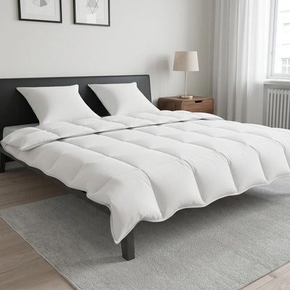 Set di piumoni 200 x 240 cm No Cotone, Bambù, Poliestere Bianco