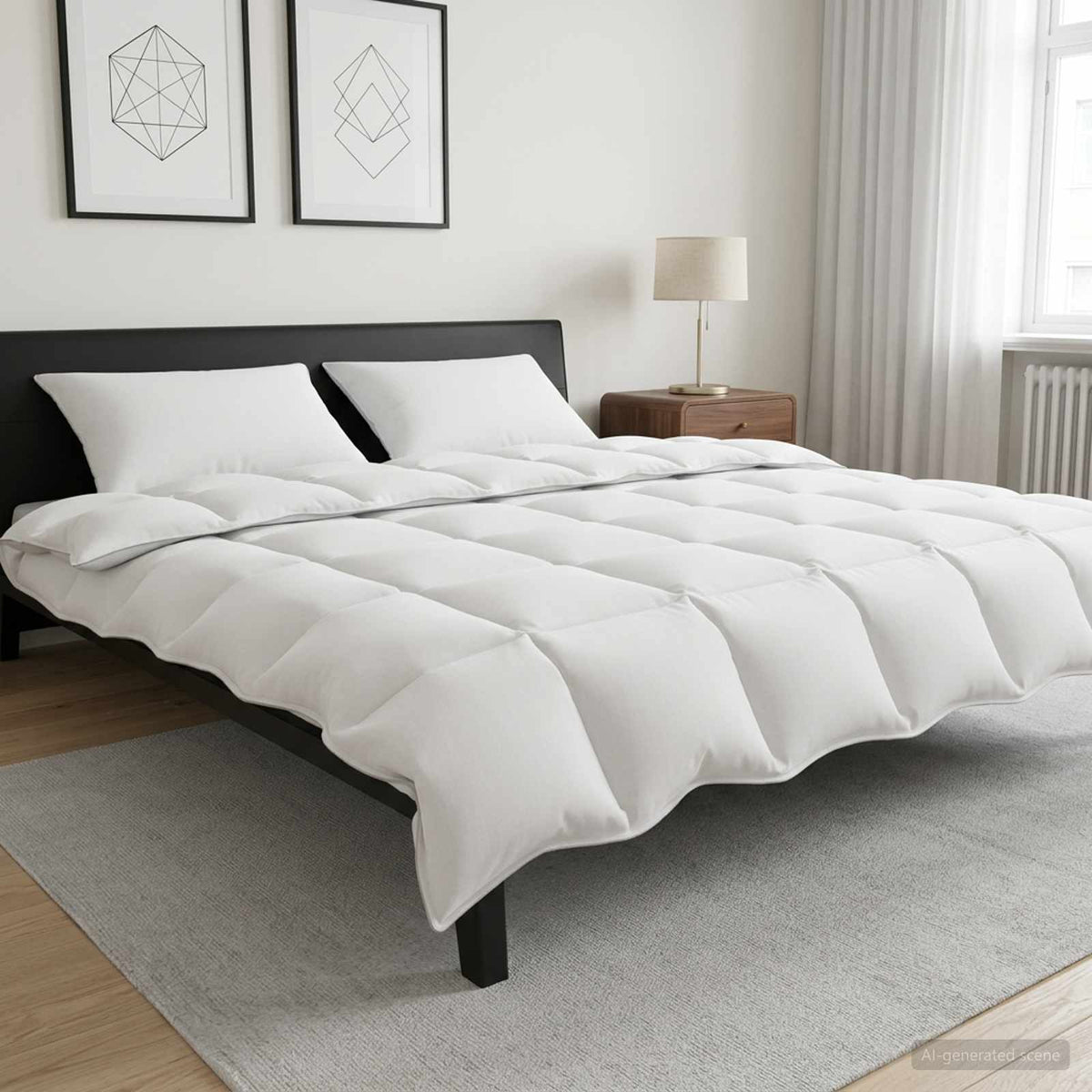 Set di Piumoni Bianco 200 x 220 cm Poliestere, Bamboo