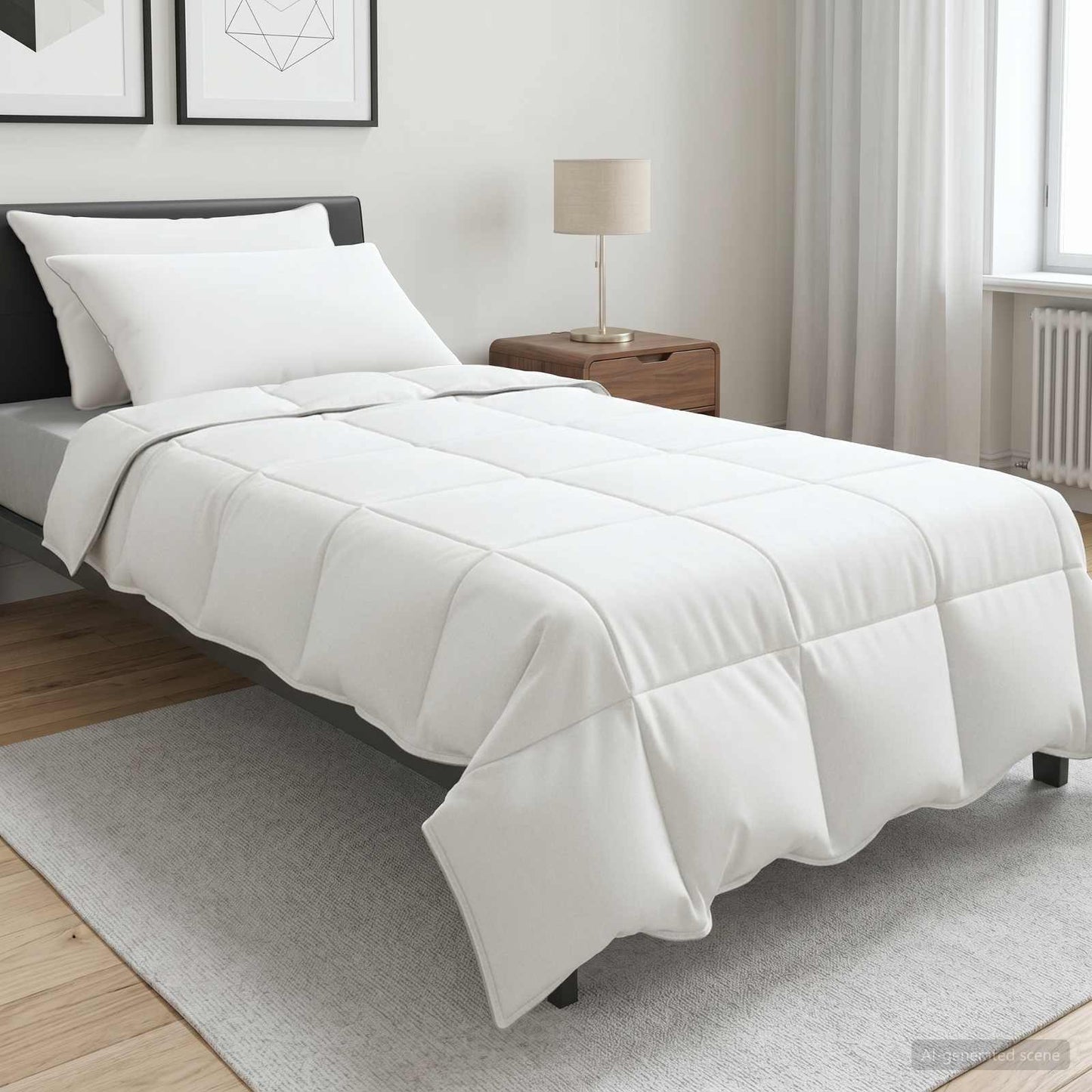 Set Duvet e Cuscino da Letto 3 pz 155 x 220 cm Inverno 400 g/pc | homemem39