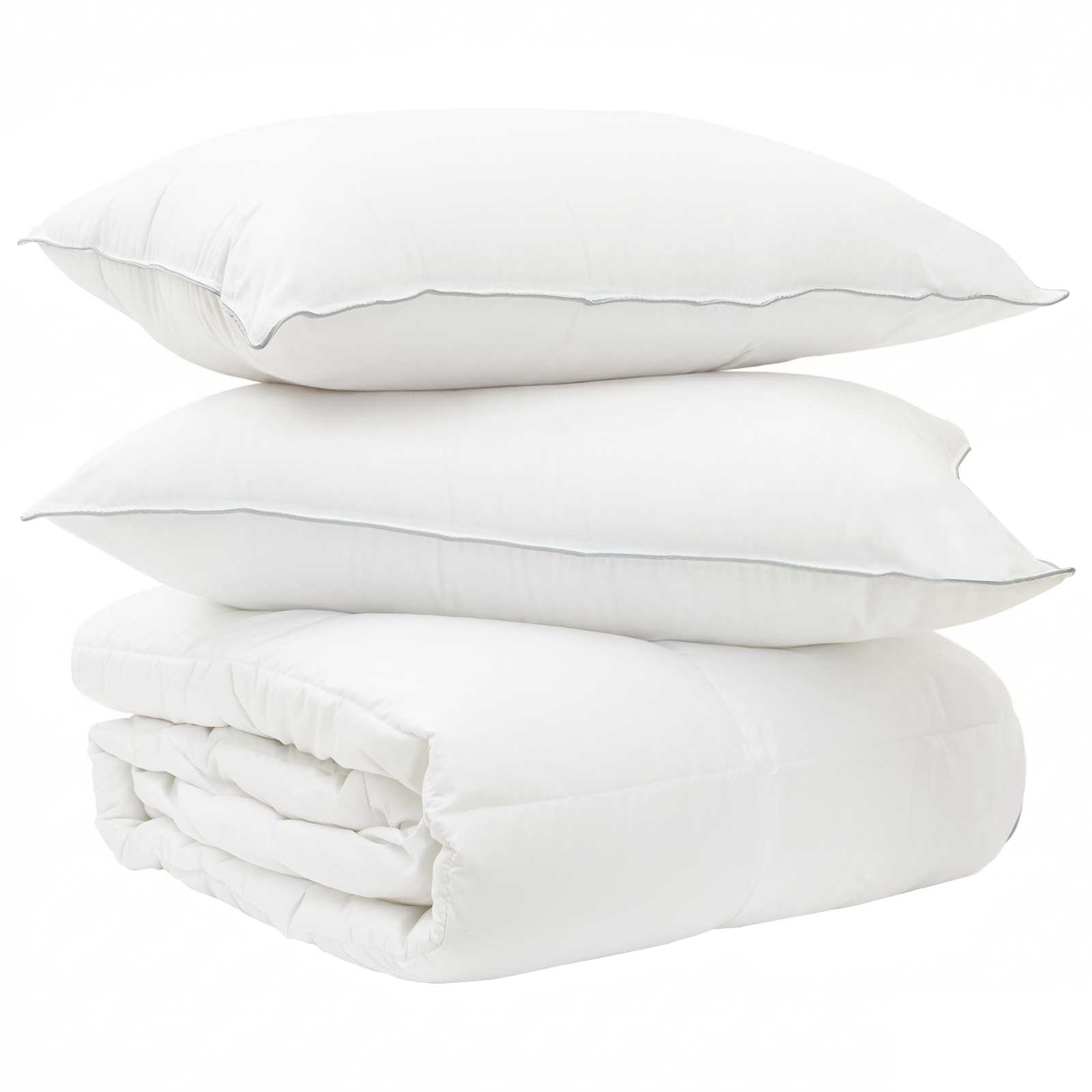 Set Duvet e Cuscino da Letto 3 pz 240 x 220 cm Inverno Bianco | homemem39