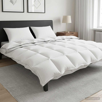 Set di Piumoni 3 pz 200 x 200 cm Tutte le stagioni Bambù Bianco