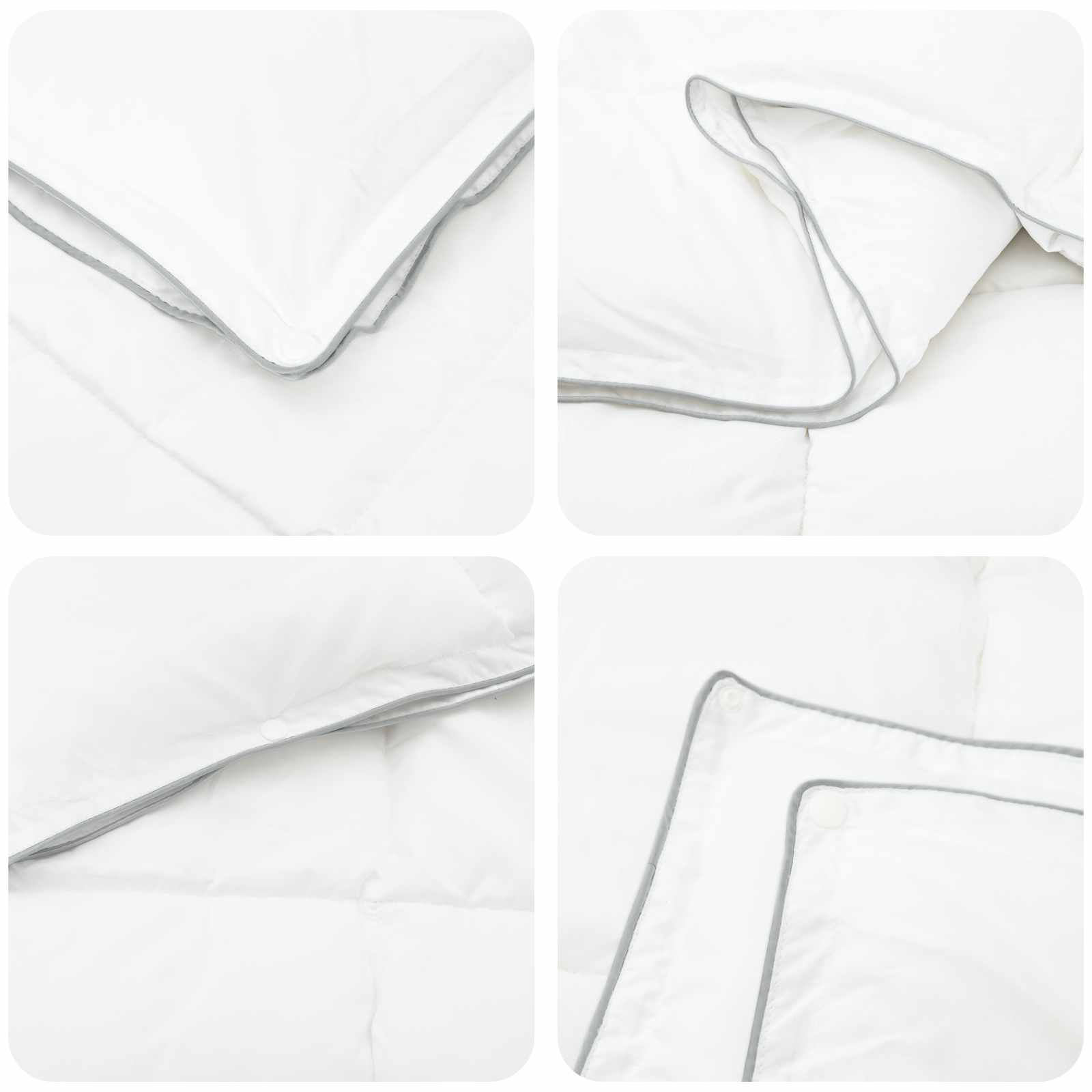 Set di Piumoni 3 pz 200 x 200 cm Tutte le stagioni Bambù Bianco | homemem39