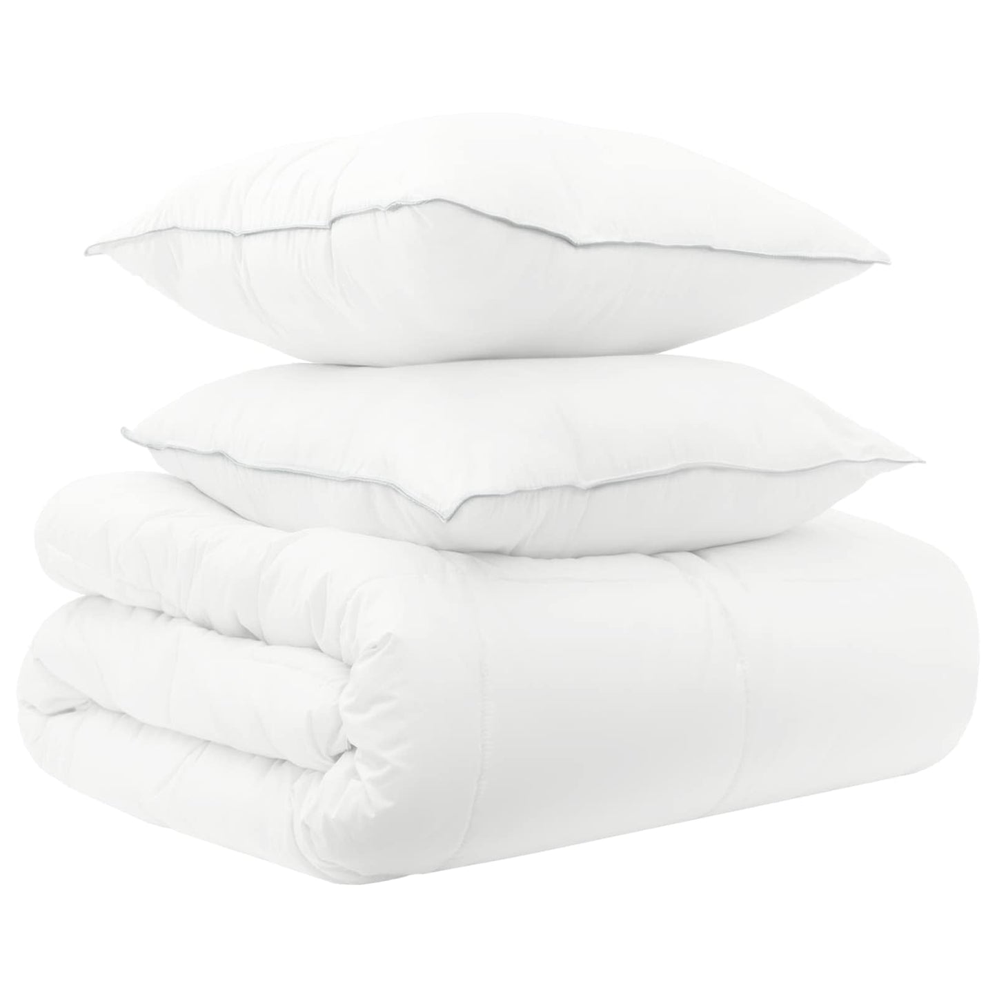 Set di Piumoni 3 pz 200 x 200 cm Tutte le stagioni Bambù Bianco | homemem39