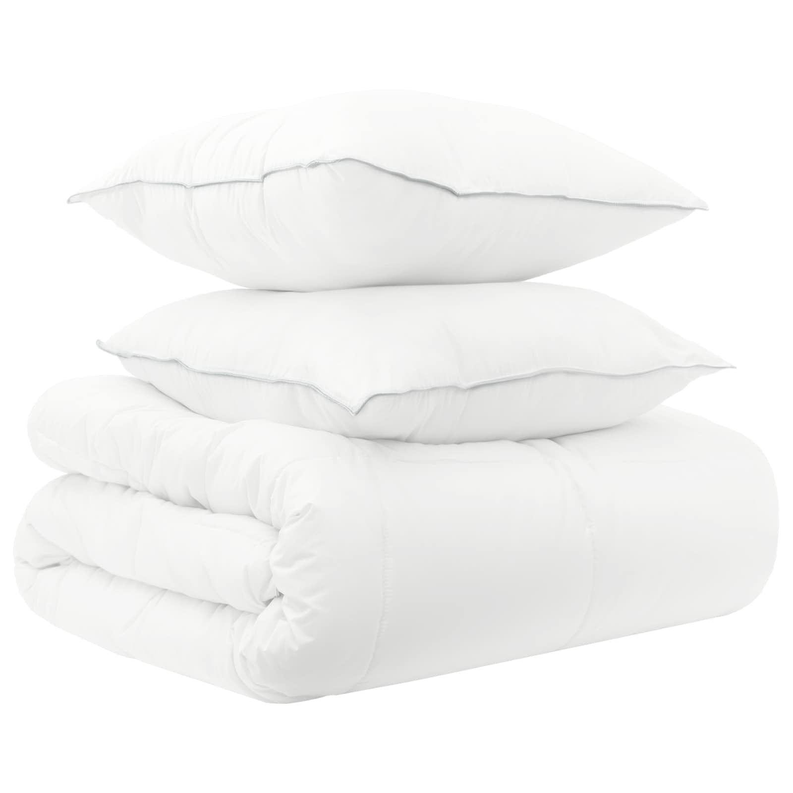 Set di Piumoni 3 pz 200 x 200 cm Tutte le stagioni Bambù Bianco | homemem39