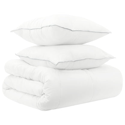 Set di Piumoni 3 pz 200 x 200 cm Tutte le stagioni Bambù Bianco | homemem39