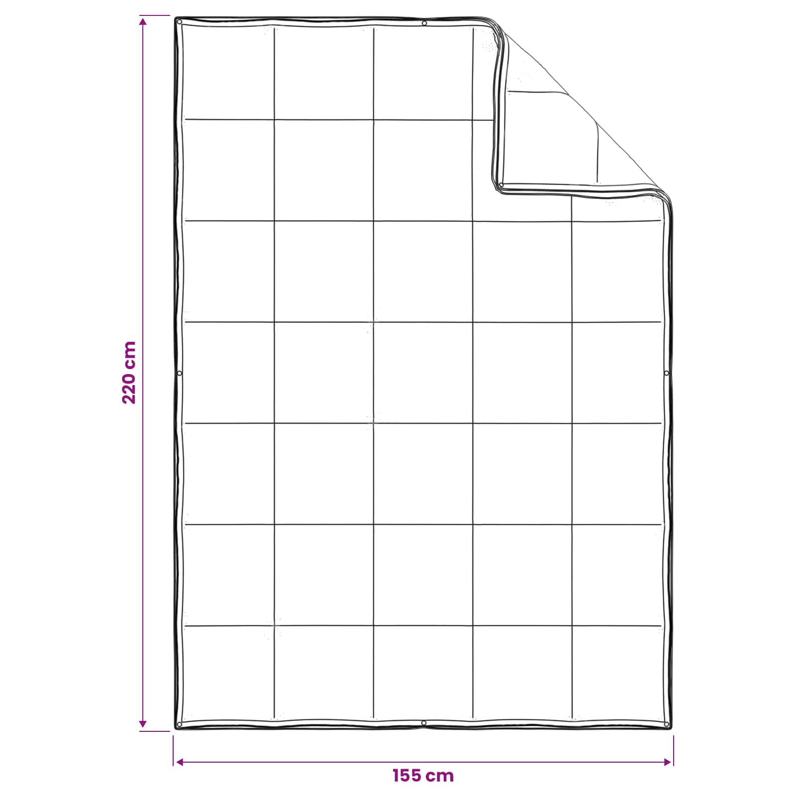 Set di Piumoni 3 pz 155 x 220 cm Tutte le stagioni Bambù Bianco | homemem39