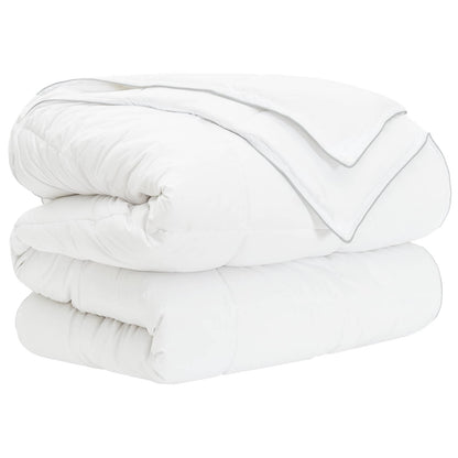 Set di Piumoni 3 pz 260 x 220 cm Tutte le stagioni Bambù Bianco | homemem39
