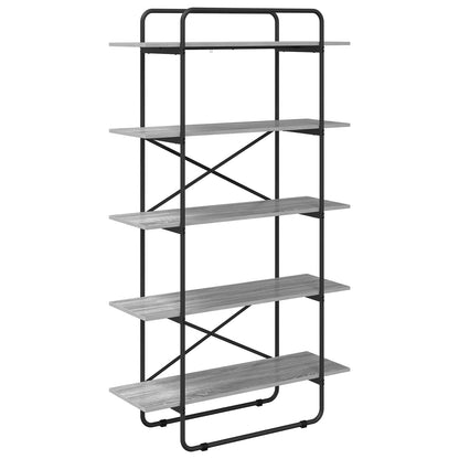 Libreria 5 livelli 100 x 35 x 175,5 cm PB Sonoma grigio | homemem39