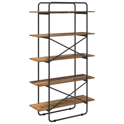 Libreria 5 livelli 100 x 35 x 175,5 cm PB Legno di quercia | homemem39