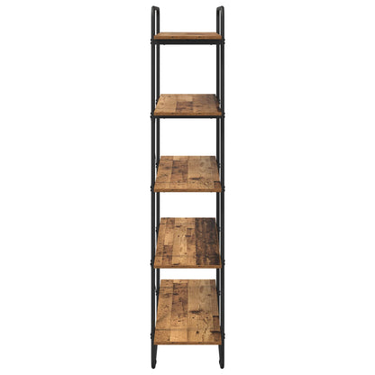 Libreria 5 livelli 100 x 35 x 175,5 cm PB Legno di quercia | homemem39
