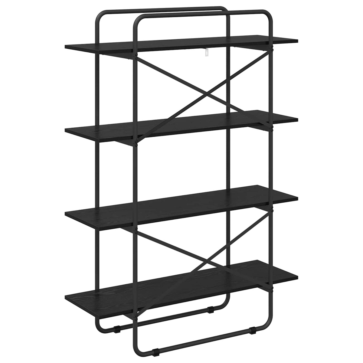 Libreria 4 livelli 100 x 35 x 140 cm PB Rovere Nero