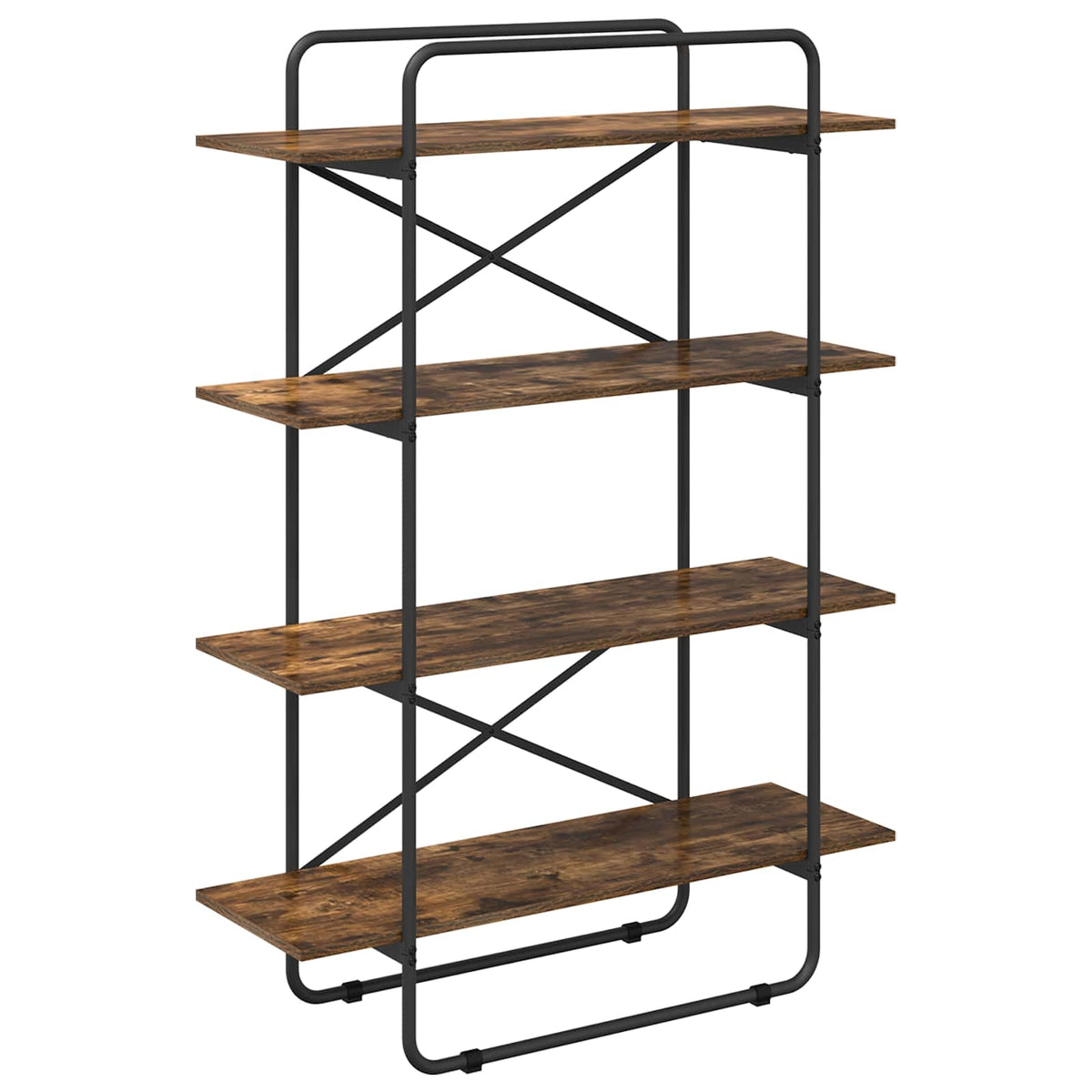 Libreria 4 livelli 100 x 35 x 140 cm PB Rovere Fumo | homemem39
