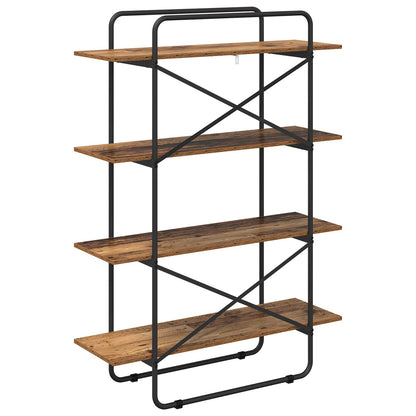Libreria 4 livelli 100 x 35 x 140 cm PB Legno di quercia | homemem39