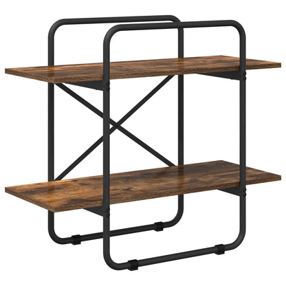 Libreria 2 livelli 80 x 35 x 70 cm PB Rovere Fumo | homemem39
