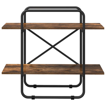 Libreria 2 livelli 80 x 35 x 70 cm PB Rovere Fumo | homemem39